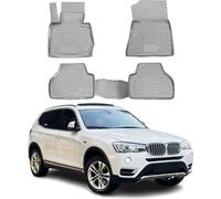 2010-2017 BMW X3 F25 Tapis de sol TPE Gris 4 pièces