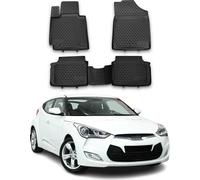 2011-2017 Hyundai Veloster Tapis de sol TPE noir 4 pcs