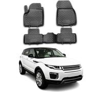 2011-2019 Land Rover Range Rover Evoque L538 Tapis de sol en caoutchouc noir 4 pièces