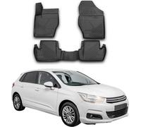 2011-2020 Citroen C4 Tapis de sol TPE noir 4 pcs