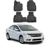 2011-2021 Honda Civic IX Limo à hayon arrière Tapis TPE noir 4 pcs