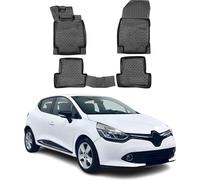 2012-2016 Renault Clio Tapis de sol TPE noir 4 pièces