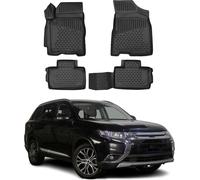 2012-2025 Tapis de sol Mitsubishi Outlander TPE noir 4 pcs