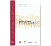 2012 - Annales Du Master Droit Et Éthique Des Affaires