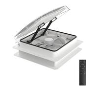 2012 Ventilateur de Toit 12V pour Camping-Car, Lanterneau 400 mm avec Télécommande, Flux d'Air Réversible, Ventilation Ultra Silencieuse, Couvercle Transparent Anti-UV