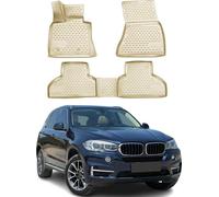 2013-2018 BMW X5 F15 F85 Tapis de sol TPE Beige 4 pcs