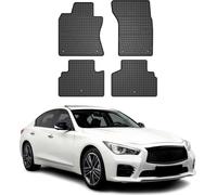 2013-2025 Tapis de sol Infiniti Q50 caoutchouc noir 4 pcs