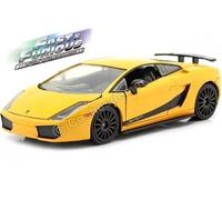 Jada Toys Modèle réduit Lamborghini Gallardo Superleggera échelle 1/24 Portes ouvrantes Jaune/Noir