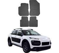 2014-2020 Citroen C4 Cactus Tapis de sol en caoutchouc noir 4 pcs