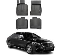 2014-2020 Mercedes Classe S Longue V222 X222 Tapis TPE Noir 4 pcs