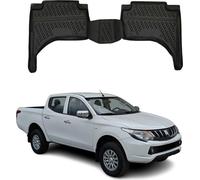 2014-2020 Mitsubishi L200 Tapis de sol TPE noir 2 pcs