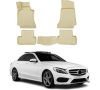 2014-2021 Mercedes Classe C W205 Tapis de sol TPE Beige 4 pcs