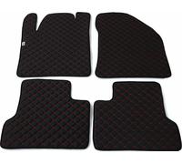 2014-2024 Jeep Cherokee Tapis de sol en cuir synthétique noir 4 pcs