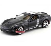 2014 Chevrolet Corvette C7 Stingray Police Car Noir Mat 1:18 Maisto Premiere 362