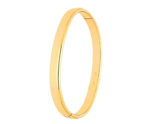 2014.Jewelyr.Luxe Bracelet - Jonc - Ovale - Rigide - Lisse - Plaqué Or Jaune 750/1000 - Femme