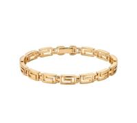 2014.Jewelyr.Luxe Bracelet - Maille Rectangle - Grecque - Plaqué Or Jaune 750/1000 - Élégance Antique - 20 cm - Femme/Homme