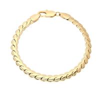 2014.Jewelyr.Luxe Bracelet Souple Femme maille Serpentine Diamantée Plaqué Or Jaune 750/1000 3 Microns
