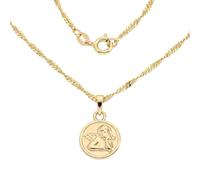 2014.Jewelyr.Luxe Collier - Enfant/Bébé - Médaille - Ange - Baptême - Plaqué Or Jaune 750/1000-40 cm