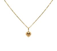 2014.Jewelyr.Luxe Collier - Femme - Pendentif - Coeur - Lisse - Plaqué Or Jaune 750/1000-3 Microns - 45 cm - Vénitienne