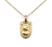 2014.Jewelyr.Luxe Collier - Femme - Pendentif - Vierge Marie - écusson - Plaqué Or Jaune 750/1000-3 Microns - 45 cm - Fabriqué en France