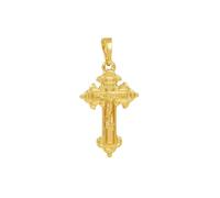 2014.Jewelyr.Luxe Pendentif - Femme - Croix - Orthodoxe - Doré à l'Or Jaune - Plaqué Or Jaune - 24 Carats - 30 x 15 mm