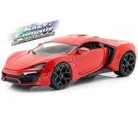Fast & Furious 7 Lykan Hyperport Rouge 1:24 Modèle JADA TOYS