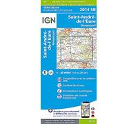 Carte de randonnée IGN Série Bleue n° 2014 - St-André-de-l'Eure, Nonancourt