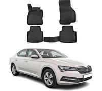 2015-2021 Skoda Superb Tapis de sol TPE noir 4 pièces