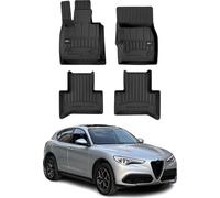 2016-2025 Alfa Romeo Stelvio Tapis de sol TPE noir 4 pcs.