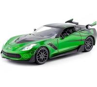 Jada Toys - 98499 - Maquette - Film Transformers Corvette Stingray - Transformers 5 Crosshairs - Echelle 1/24, Vert/Noir
