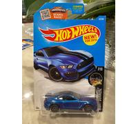2016 Hot Wheels #87 Nuit Burnerz 7/10 Ford Shelby GT350R Bleu Variante W/