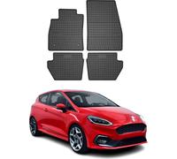 2017-2024 Ford Fiesta MK Tapis de sol en caoutchouc noir 4 pcs
