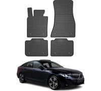 2017-2025 BMW Série 6 Gran Turismo G32 Tapis de sol en caoutchouc noir 4 pcs