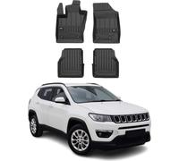 2017-2025 Jeep Compass Tapis de sol TPE noir 4 pcs