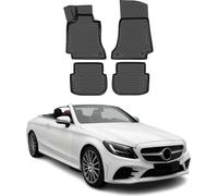 2017-2025 Mercedes Classe C A205 Cabriolet Tapis de sol TPE noir 4 pcs