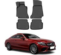 2017-2025 Mercedes Classe C C205 Coupe Tapis TPE Noir 4 pcs