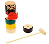 2018 Bébé Enfants Daruma Otoshi Japonais Folk Craft Jeu Frapper Et Empiler Arc-En-Ciel Tour Créative Bébé En Bois Éducatif Konck Jouet