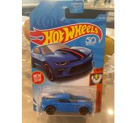 2018 Hot Wheels 265 Muscle Mania 8/3m18 Camaro Ss Bleu W / Noir MC5 Sp Red Jante
