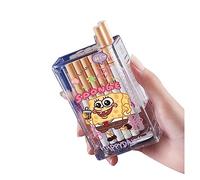 2018 mignon étui à cigarettes visible transparent avec briquet, boîtier de connecteur de charge rapide USB, briquet en fil de tungstène, résistant à la pression et aux chutes, 20 étuis à cigarettes de