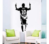 2018 Nouveau Design Lionel Messi Wall Sticker Vinyle Diy Décor À La Maison Football Star Stickers Football Athlète Pour Enfants Chambre Autocollants 58 * 101.Cm