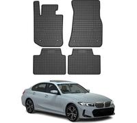 2019-2025 BMW Série 3 Limo Touring G20 G21 Tapis de sol en caoutchouc noir 4 pièces