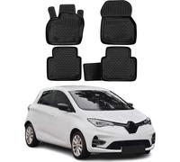 2019-2025 Renault Zoe Tapis de sol TPE noir 4 pcs