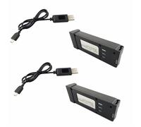 2019 2pcs 3.7v 500mah Batterie Avec Câble Usb De Charge Pour E58 S168 Jy019 Drone Aloha4788-Générique Noir
