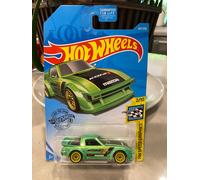 2019 Hot Wheels #167 Hw Vitesse Graphiques 2/10 Mazda RX-7 Vert W / Jaune À Sp