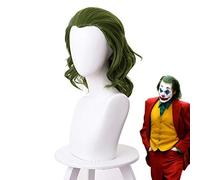 2019 Joker origine film Clown Joker perruque Cosplay Costume Joaquin Phoenix Arthur Fleck bouclés vert résistant à la chaleur cheveux synthétiques PL-084