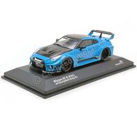 2019 Nissan Skyline GT-R (R35) LibertyWalk Kit Carrosserie Bleu Miami 1:43 Solid