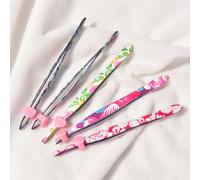2019 Nouveau 1 Pièces Fleur Sourcil Pince À Épiler En Acier Inoxydable Visage Épilation Yeux Sourcils Tondeuse Cils Pince Cosmétique Maquillage Outil