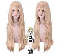 2019 nouveaux anges de la mort Catherine Ward perruque de cosplay pour les femmes Anime anges fête de la mort mixte couleur progressive perruques cheveux + bonnet de perruque taille unique PL-036