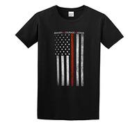 2019 Thin Red Line Flag Firefighter Fire Department Tee Fire Fighter USA Hero T-Shirt Black S