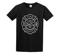 2019 Thin Red Line Flag Firefighter Fire Department Tee Fire Fighter USA Hero Unisex 100% Cotton Short-Sleeve T-Shirts Black XXL
